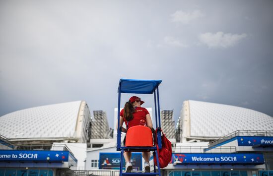 Болельщики перед матчем ЧМ-2018 по футболу между сборными Бельгии и Панамы