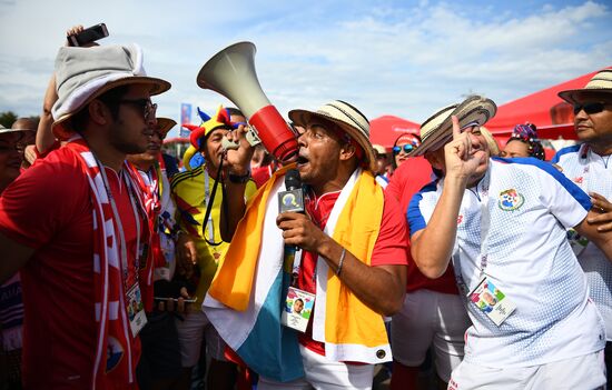 Болельщики перед матчем ЧМ-2018 по футболу между сборными Бельгии и Панамы