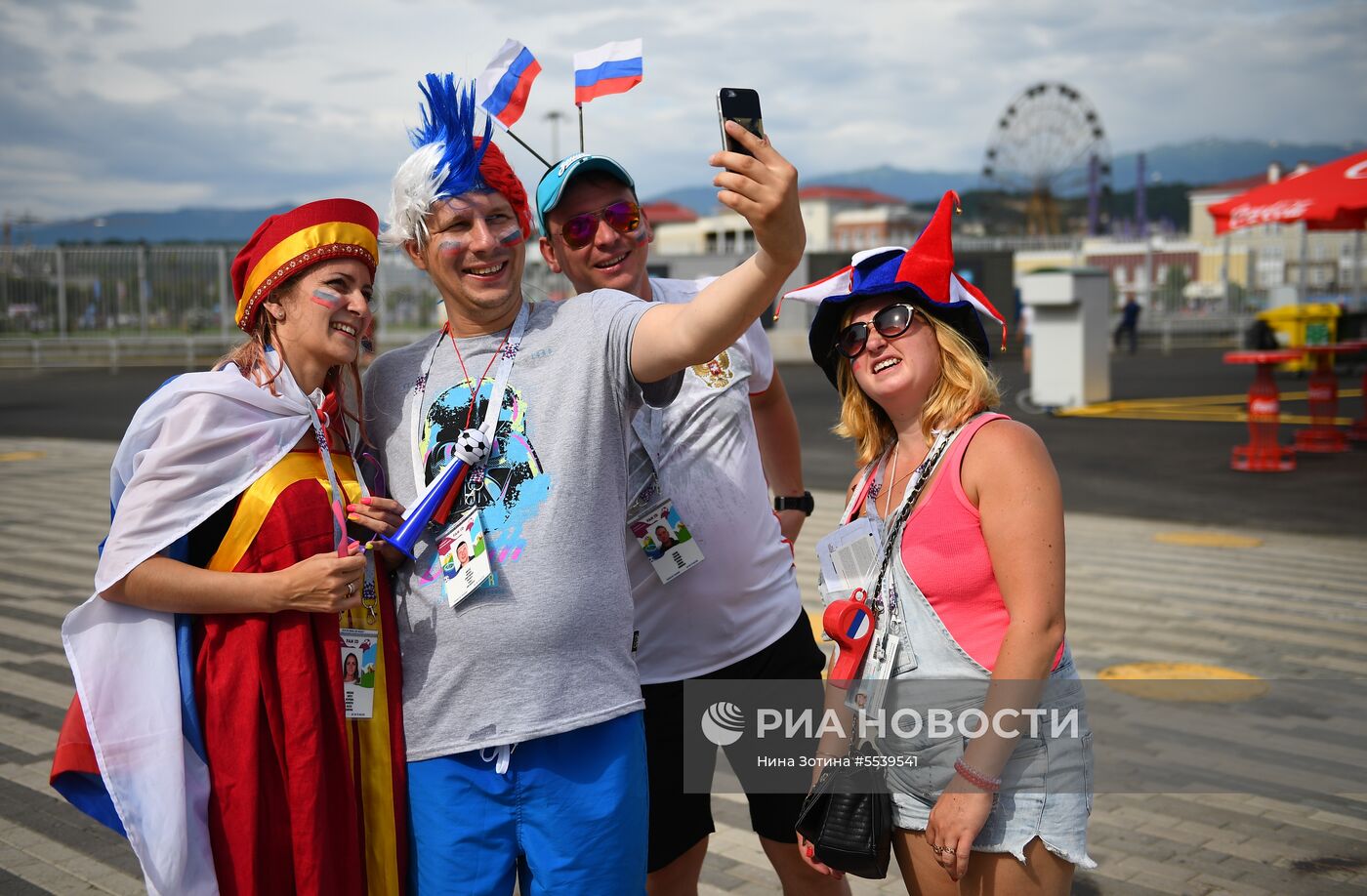 Болельщики перед матчем ЧМ-2018 по футболу между сборными Бельгии и Панамы