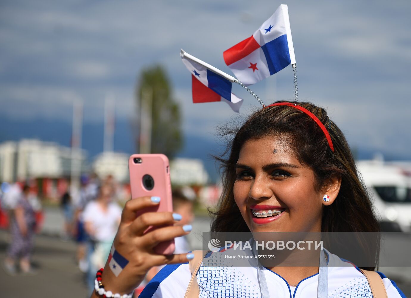 Болельщики перед матчем ЧМ-2018 по футболу между сборными Бельгии и Панамы
