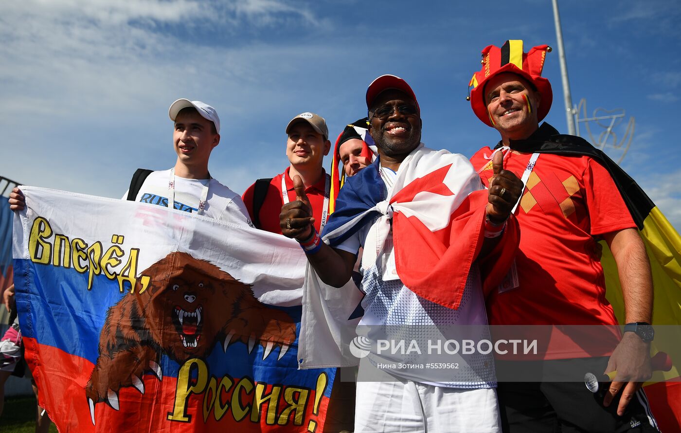 Болельщики перед матчем ЧМ-2018 по футболу между сборными Бельгии и Панамы