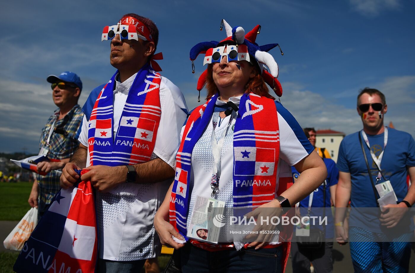 Болельщики перед матчем ЧМ-2018 по футболу между сборными Бельгии и Панамы