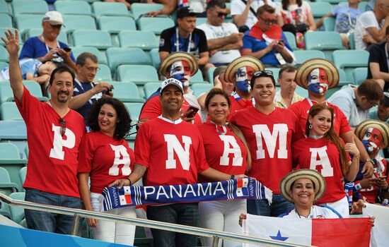 Болельщики перед матчем ЧМ-2018 по футболу между сборными Бельгии и Панамы