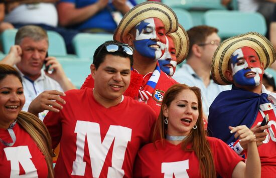 Болельщики перед матчем ЧМ-2018 по футболу между сборными Бельгии и Панамы