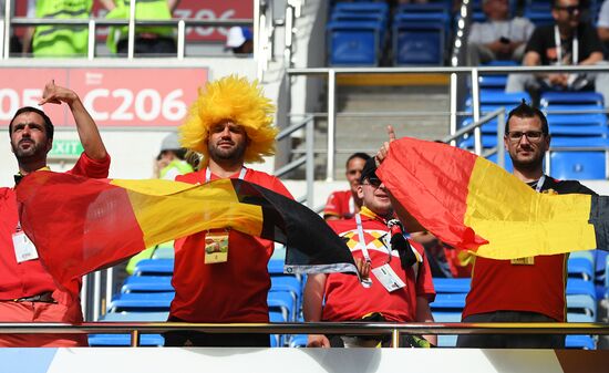 Болельщики перед матчем ЧМ-2018 по футболу между сборными Бельгии и Панамы