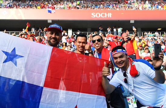 Болельщики перед матчем ЧМ-2018 по футболу между сборными Бельгии и Панамы