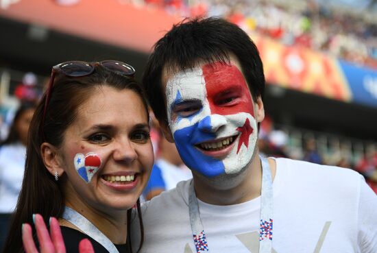 Болельщики перед матчем ЧМ-2018 по футболу между сборными Бельгии и Панамы