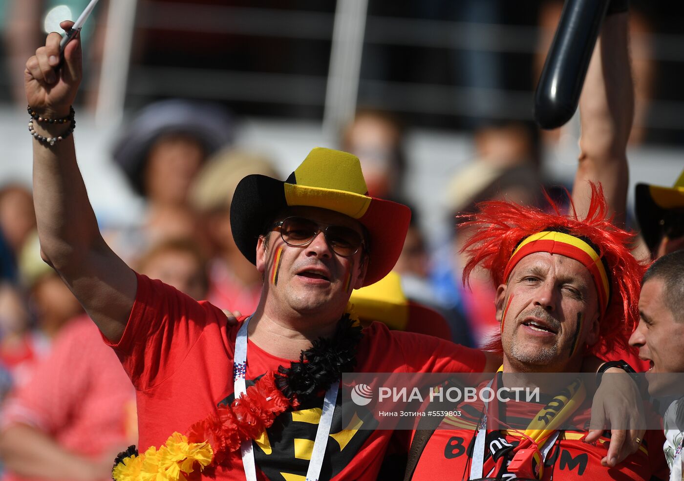 Болельщики перед матчем ЧМ-2018 по футболу между сборными Бельгии и Панамы