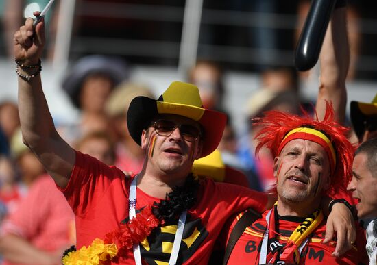 Болельщики перед матчем ЧМ-2018 по футболу между сборными Бельгии и Панамы