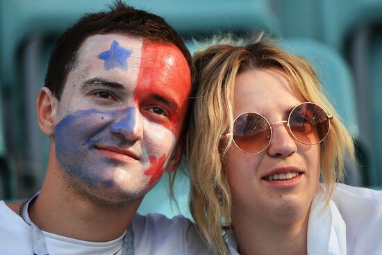 Болельщики перед матчем ЧМ-2018 по футболу между сборными Бельгии и Панамы