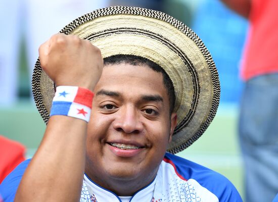 Болельщики перед матчем ЧМ-2018 по футболу между сборными Бельгии и Панамы