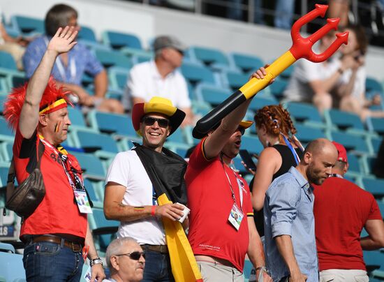 Болельщики перед матчем ЧМ-2018 по футболу между сборными Бельгии и Панамы