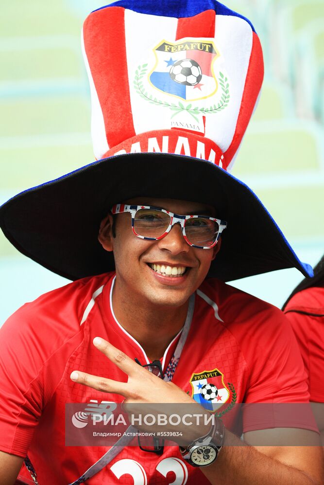 Болельщики перед матчем ЧМ-2018 по футболу между сборными Бельгии и Панамы