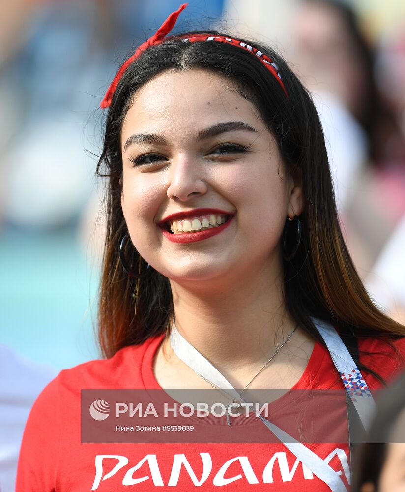 Болельщики перед матчем ЧМ-2018 по футболу между сборными Бельгии и Панамы