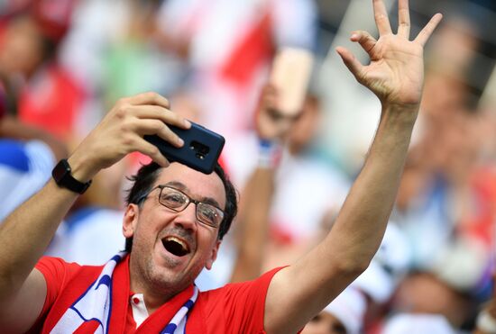 Болельщики перед матчем ЧМ-2018 по футболу между сборными Бельгии и Панамы