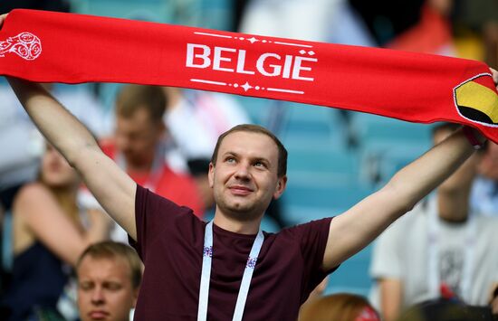 Болельщики перед матчем ЧМ-2018 по футболу между сборными Бельгии и Панамы