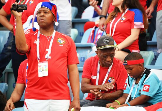 Болельщики перед матчем ЧМ-2018 по футболу между сборными Бельгии и Панамы