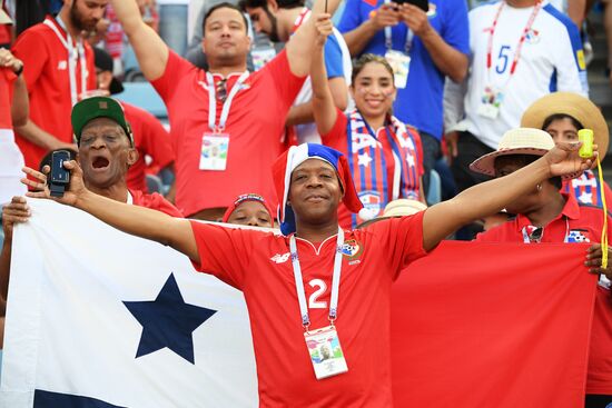 Болельщики перед матчем ЧМ-2018 по футболу между сборными Бельгии и Панамы