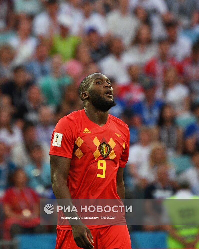 Ромелу Лукаку (Бельгия) в матче группового этапа чемпионата мира по футболу между сборными Бельгии и Панамы. Место: Россия, Краснодарский край, Сочи. Автор: Владимир Астапкович/РИА Новости. Футбол. ЧМ-2018. Матч Бельгия - Панама