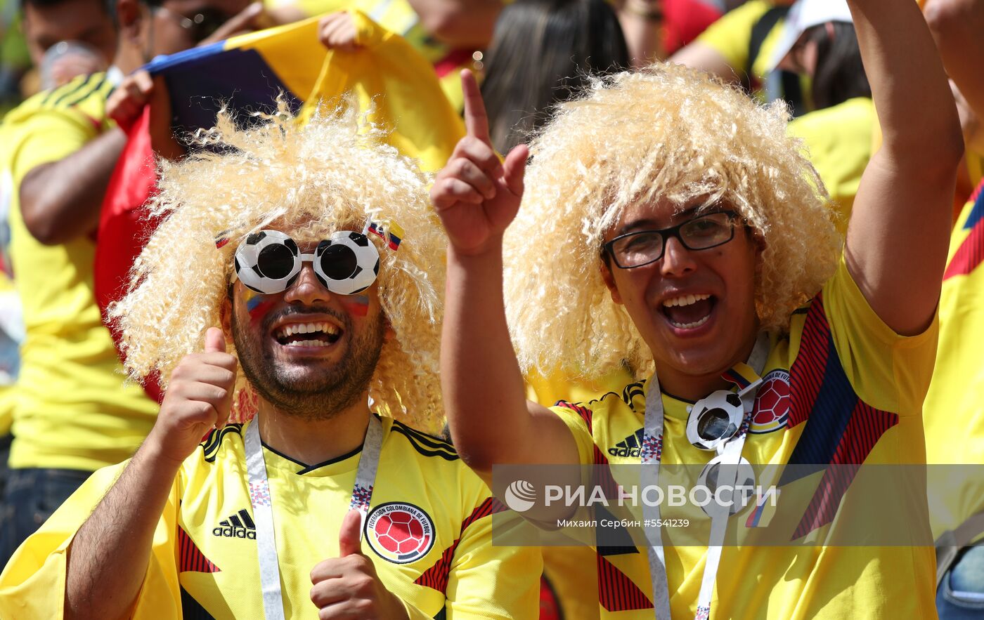 Болельщики перед матчем ЧМ-2018 по футболу между сборными Колумбии и Японии