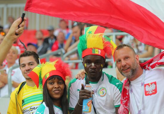 Болельщики перед матчем ЧМ-2018 по футболу между сборными Польши и Сенегала