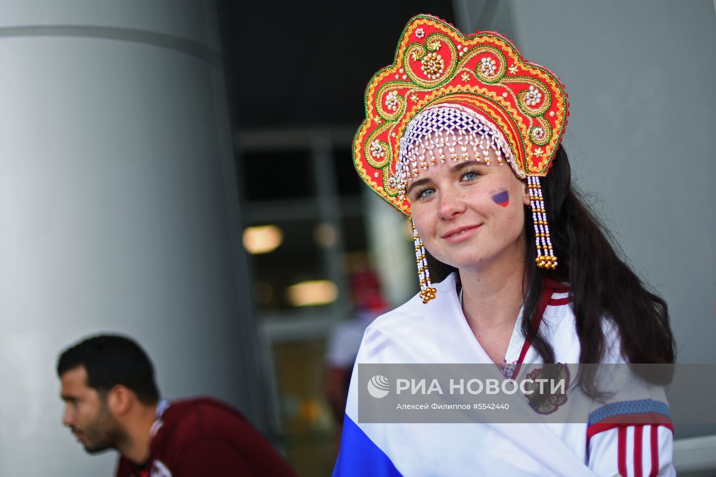 Болельщики перед матчем ЧМ-2018 по футболу между сборными России и Египта