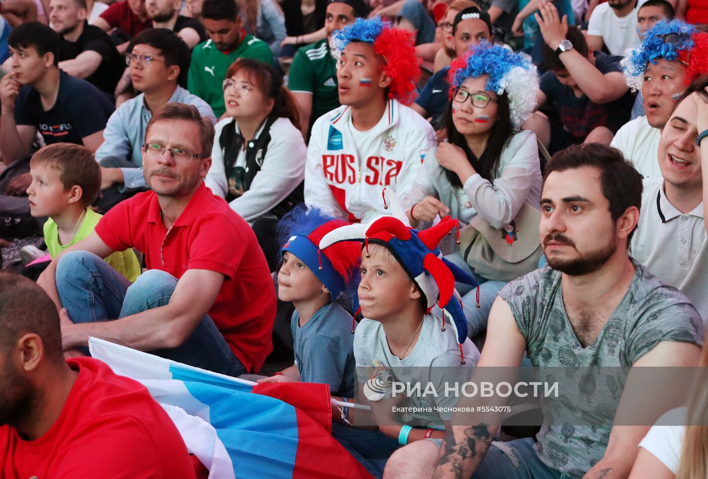 Просмотр матча ЧМ-2018 по футболу между сборными России и Египта
