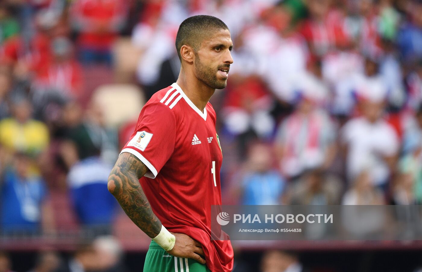 Мануэл да Кошта (Марокко) после окончания матча группового этапа чемпионата мира по футболу между сборными Португалии и Марокко. Место: Россия, Москва. Автор: Александр Вильф/РИА Новости. Футбол. ЧМ-2018. Матч Португалия - Марокко