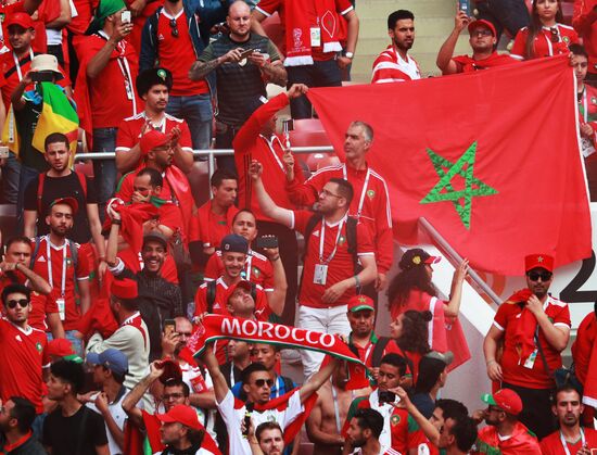 Болельщики перед матчем ЧМ-2018 по футболу между сборными Португалии и Марокко