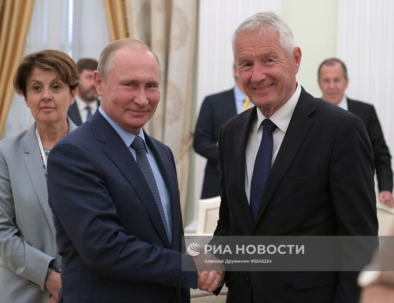 Президент РФ В. Путин встретился с генеральным секретарем Совета Европы Т. Ягландом