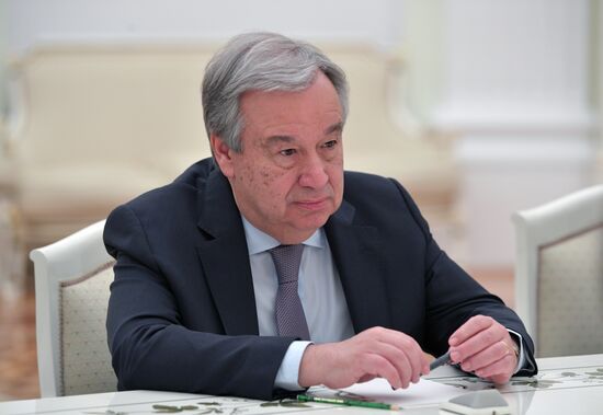 Президент РФ В. Путин встретился с генеральным секретарем ООН А. Гутеррешем