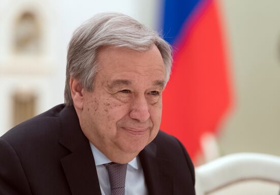 Президент РФ В. Путин встретился с генеральным секретарем ООН А. Гутеррешем