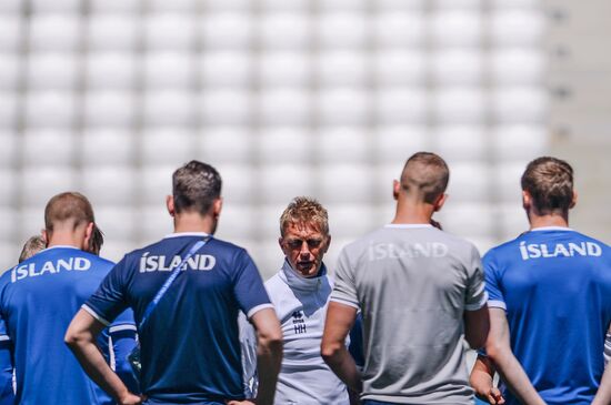Футбол. ЧМ-2018. Тренировка сборной Исландии