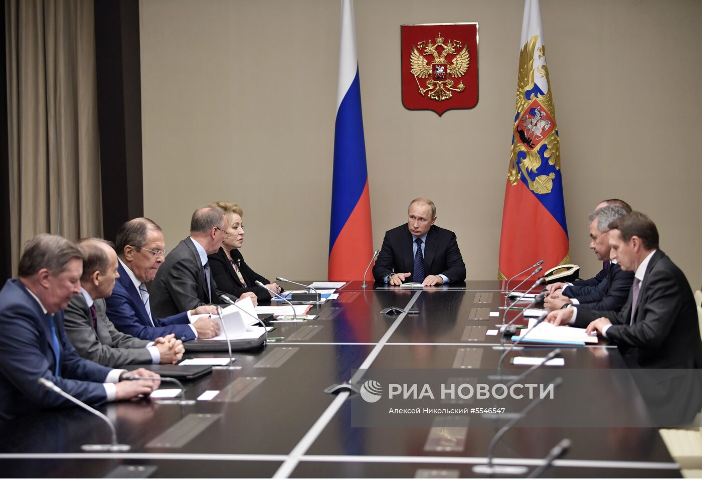 Президент РФ В. Путин провел заседание Совбеза РФ