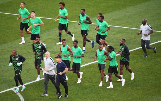 Футбол. ЧМ-2018. Тренировка сборной Нигерии