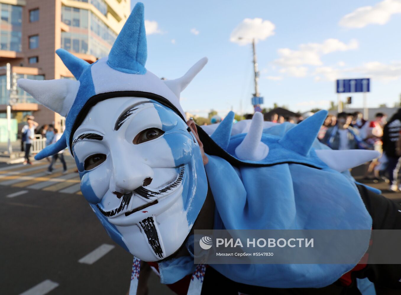 Болельщики перед матчем ЧМ-2018 по футболу между сборными Аргентины и Хорватии