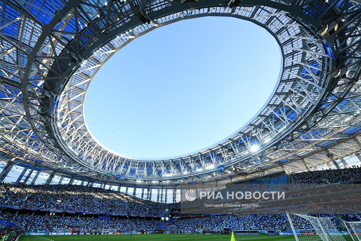 Болельщики перед матчем ЧМ-2018 по футболу между сборными Аргентины и Хорватии