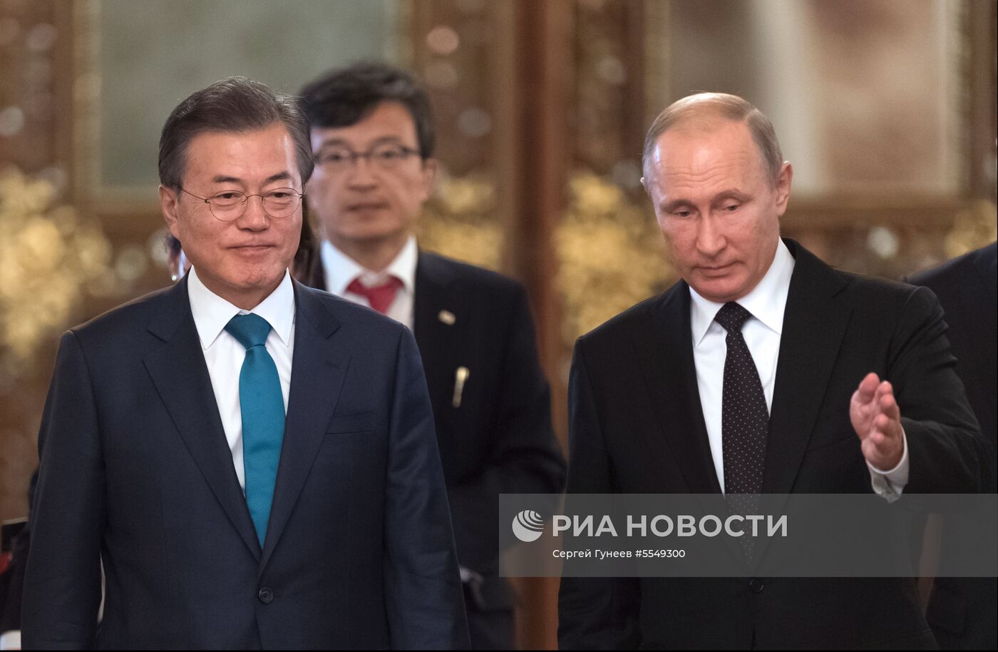Президент РФ В. Путин встретился с президентом Республики Корея Мун Чжэ Ином
