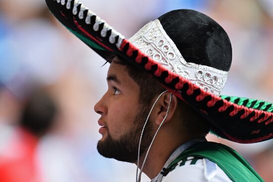 Болельщики перед матчем ЧМ-2018 по футболу между сборными Республики Корея и Мексики