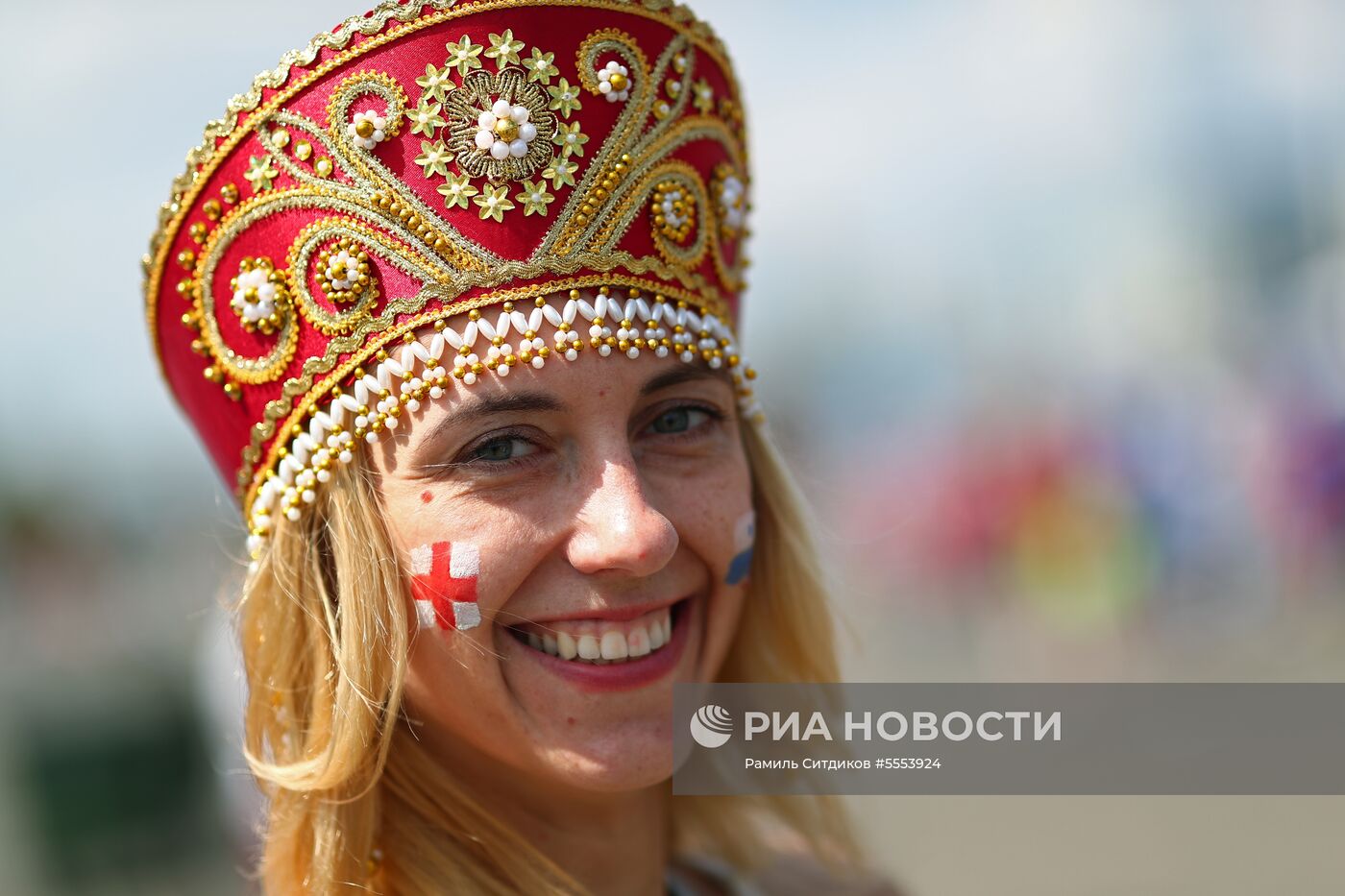 Болельщики перед матчем ЧМ-2018 по футболу между сборными Англии и Панамы