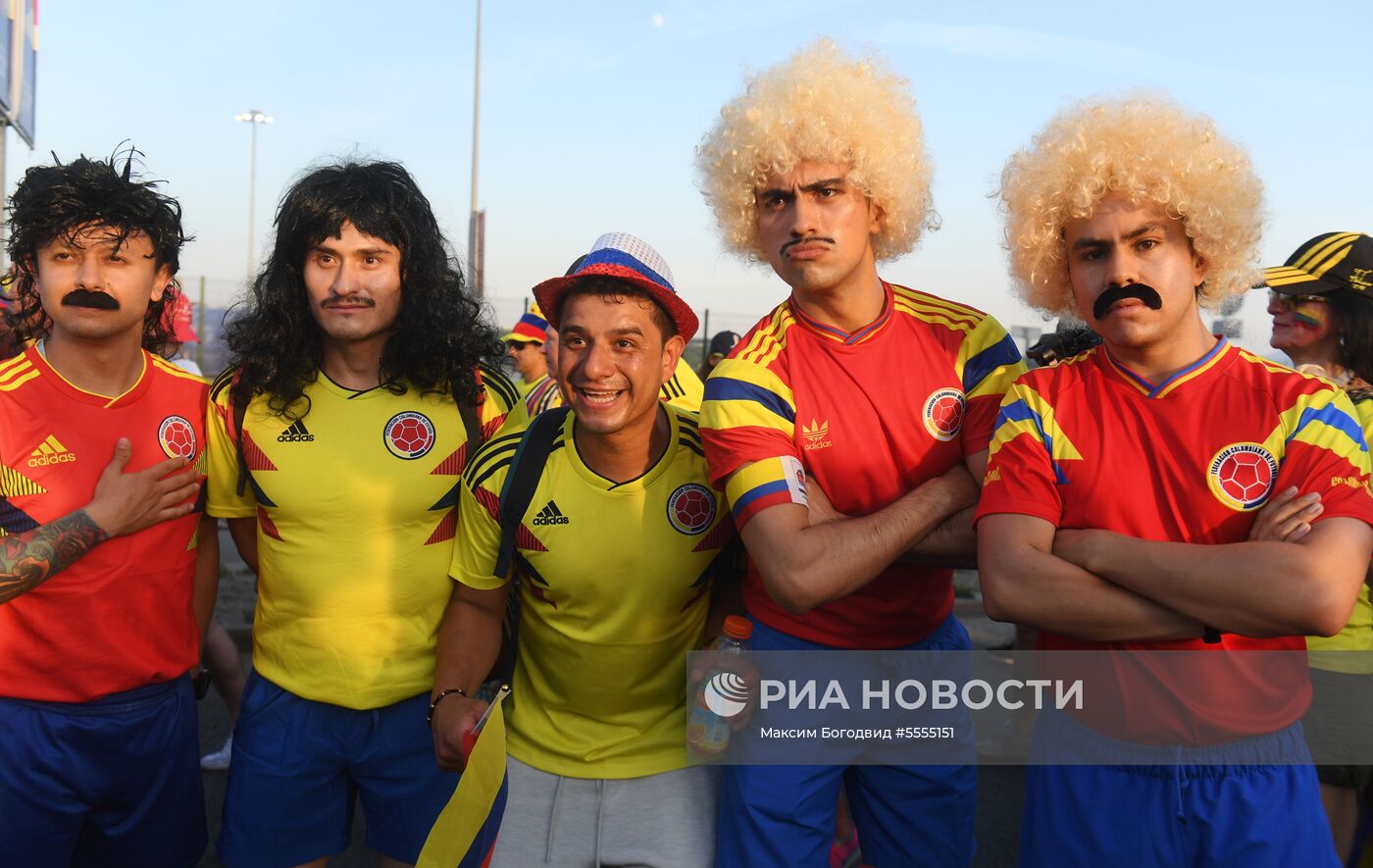 Болельщики перед матчем ЧМ-2018 по футболу между сборными Колумбии и Польши