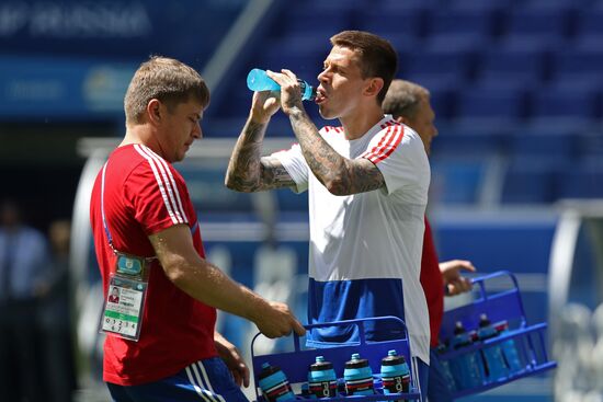 Футбол. ЧМ-2018. Тренировка сборной России