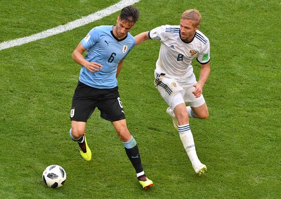 Футбол. ЧМ-2018. Матч Уругвай - Россия