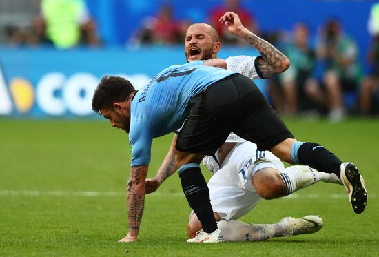 Футбол. ЧМ-2018. Матч Уругвай - Россия