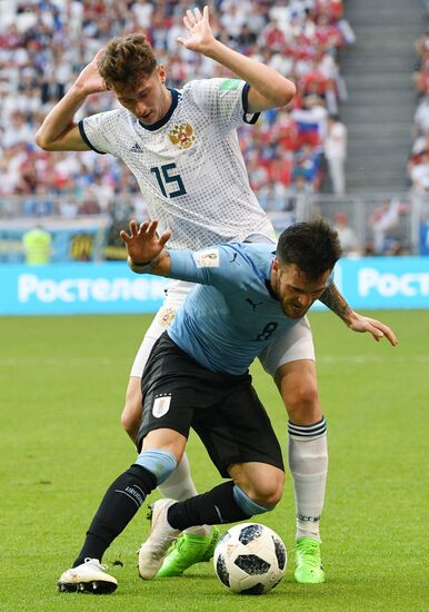 Футбол. ЧМ-2018. Матч Уругвай - Россия