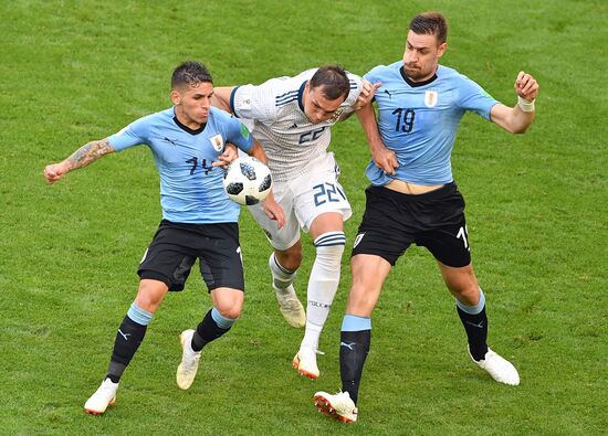 Футбол. ЧМ-2018. Матч Уругвай - Россия