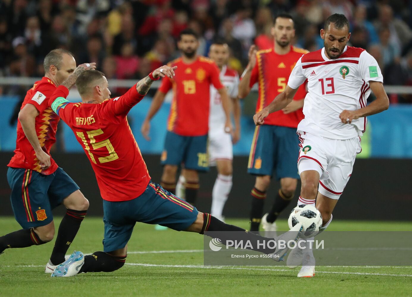 Футбол. ЧМ-2018. Матч Испания - Марокко