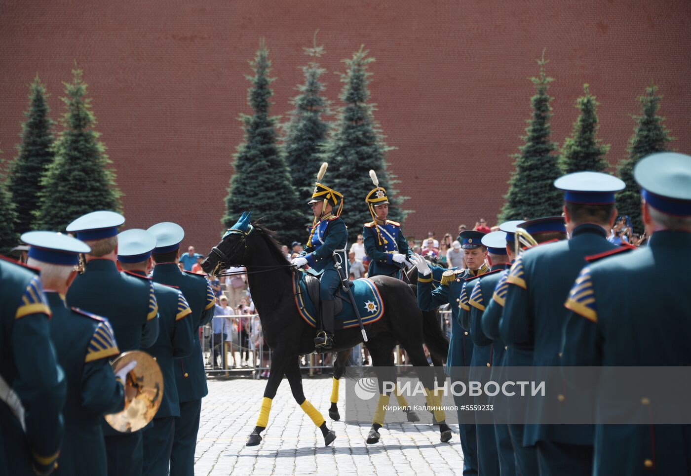 Репетиция развода караулов президентского полка на Красной площади