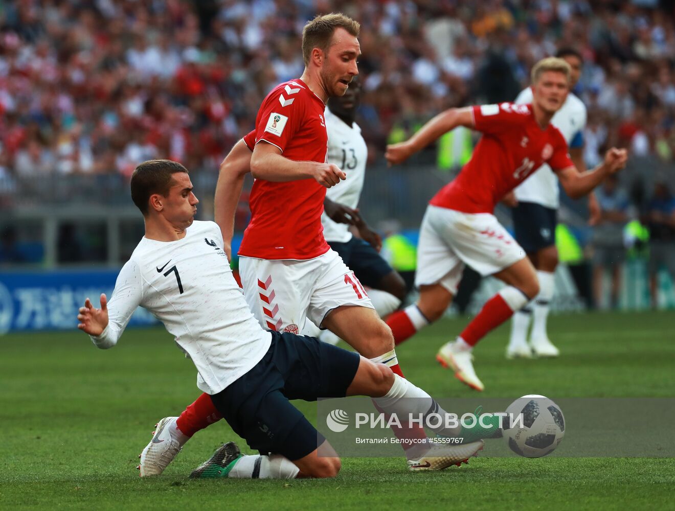 Футбол. ЧМ-2018. Матч Дания - Франция