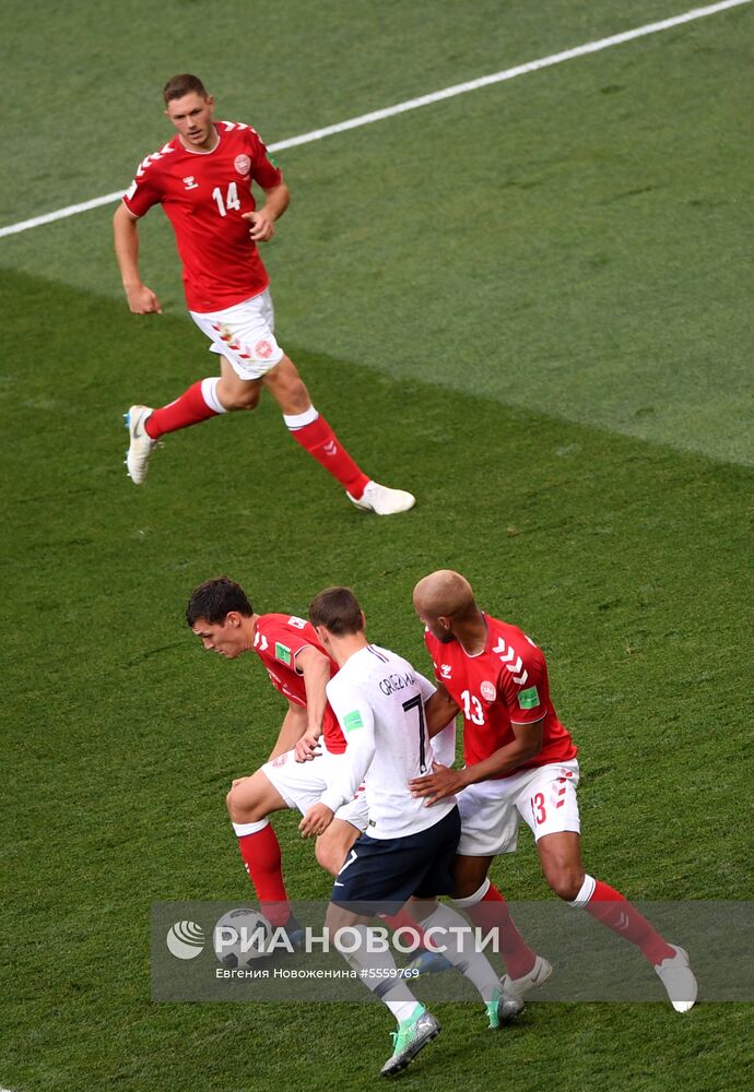 Футбол. ЧМ-2018. Матч Дания - Франция